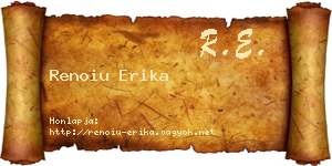 Renoiu Erika névjegykártya